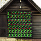 Penrith Panthers Quilt Tropical Hibiscus Floral Seamless Rugby Mascot