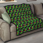 Penrith Panthers Quilt Tropical Hibiscus Floral Seamless Rugby Mascot
