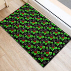 Penrith Panthers Rubber Doormat Tropical Hibiscus Floral Seamless Rugby Mascot