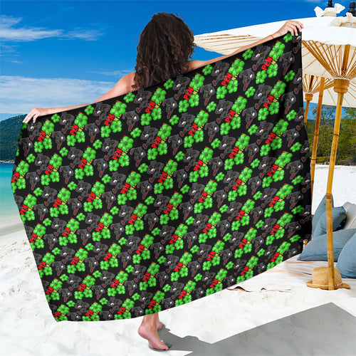 Penrith Panthers Sarong Tropical Hibiscus Floral Seamless Rugby Mascot