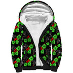 Penrith Panthers Sherpa Hoodie Tropical Hibiscus Floral Seamless Rugby Mascot