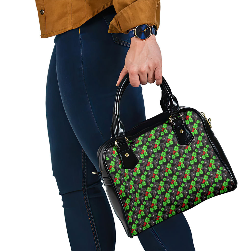 Penrith Panthers Shoulder Handbag Tropical Hibiscus Floral Seamless Rugby Mascot
