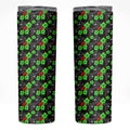 Penrith Panthers Skinny Tumbler Tropical Hibiscus Floral Seamless Rugby Mascot