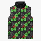 Penrith Panthers Sleeveless Puffer Jacket Tropical Hibiscus Floral Seamless Rugby Mascot