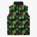 Penrith Panthers Sleeveless Puffer Jacket Tropical Hibiscus Floral Seamless Rugby Mascot