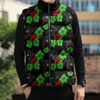 Penrith Panthers Sleeveless Puffer Jacket Tropical Hibiscus Floral Seamless Rugby Mascot
