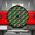 Penrith Panthers Spare Tire Cover Tropical Hibiscus Floral Seamless Rugby Mascot