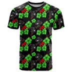 Penrith Panthers T Shirt Tropical Hibiscus Floral Seamless Rugby Mascot