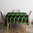 Penrith Panthers Tablecloth Tropical Hibiscus Floral Seamless Rugby Mascot
