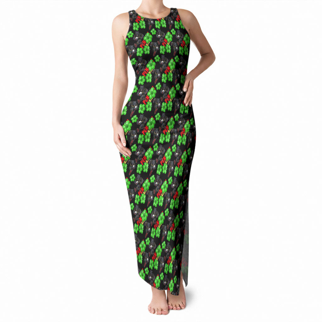 Penrith Panthers Tank Maxi Dress Tropical Hibiscus Floral Seamless Rugby Mascot