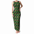 Penrith Panthers Tank Maxi Dress Tropical Hibiscus Floral Seamless Rugby Mascot