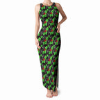 Penrith Panthers Tank Maxi Dress Tropical Hibiscus Floral Seamless Rugby Mascot