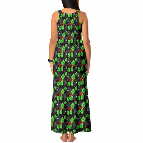 Penrith Panthers Tank Maxi Dress Tropical Hibiscus Floral Seamless Rugby Mascot