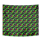 Penrith Panthers Tapestry Tropical Hibiscus Floral Seamless Rugby Mascot