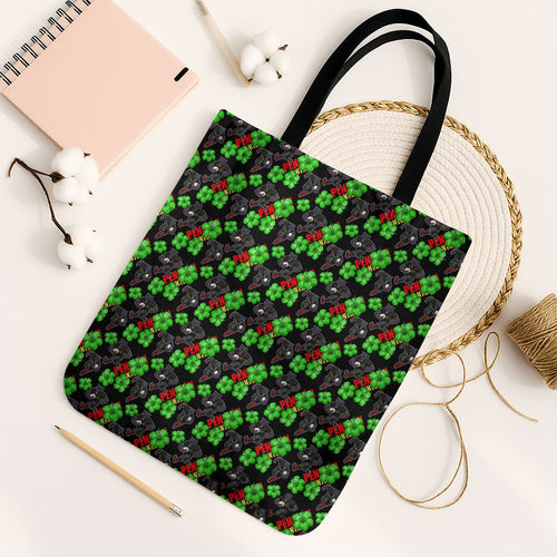 Penrith Panthers Tote Bag Tropical Hibiscus Floral Seamless Rugby Mascot