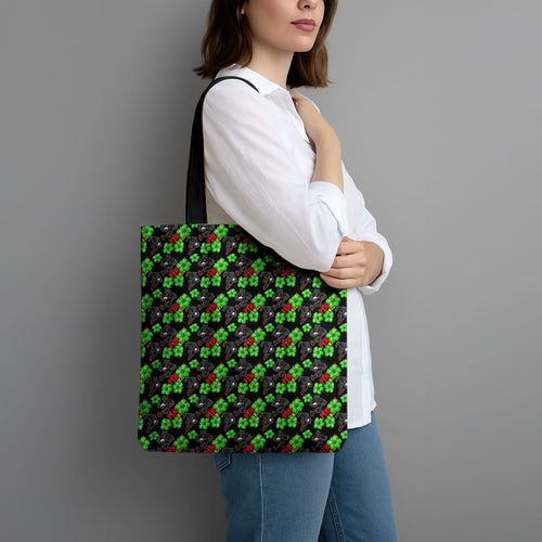 Penrith Panthers Tote Bag Tropical Hibiscus Floral Seamless Rugby Mascot