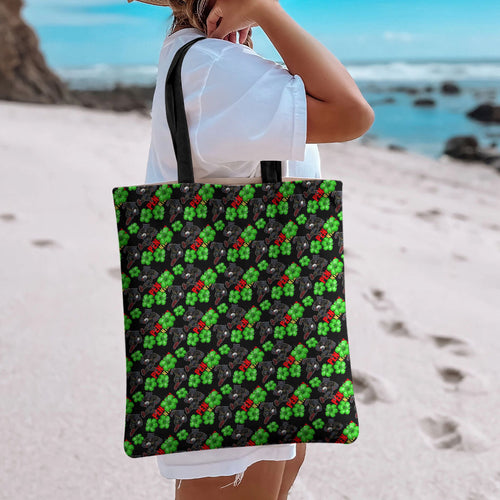 Penrith Panthers Tote Bag Tropical Hibiscus Floral Seamless Rugby Mascot