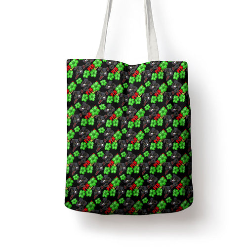 Penrith Panthers Tote Bag Tropical Hibiscus Floral Seamless Rugby Mascot