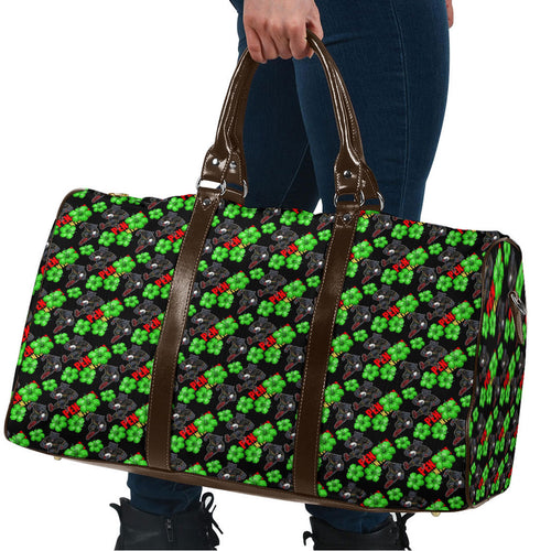 Penrith Panthers Travel Bag Tropical Hibiscus Floral Seamless Rugby Mascot