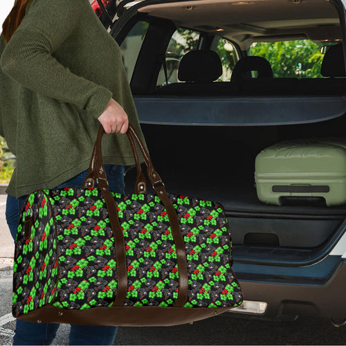 Penrith Panthers Travel Bag Tropical Hibiscus Floral Seamless Rugby Mascot