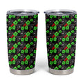 Penrith Panthers Tumbler Cup Tropical Hibiscus Floral Seamless Rugby Mascot