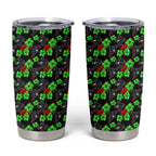 Penrith Panthers Tumbler Cup Tropical Hibiscus Floral Seamless Rugby Mascot