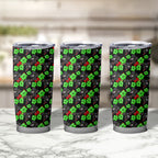 Penrith Panthers Tumbler Cup Tropical Hibiscus Floral Seamless Rugby Mascot