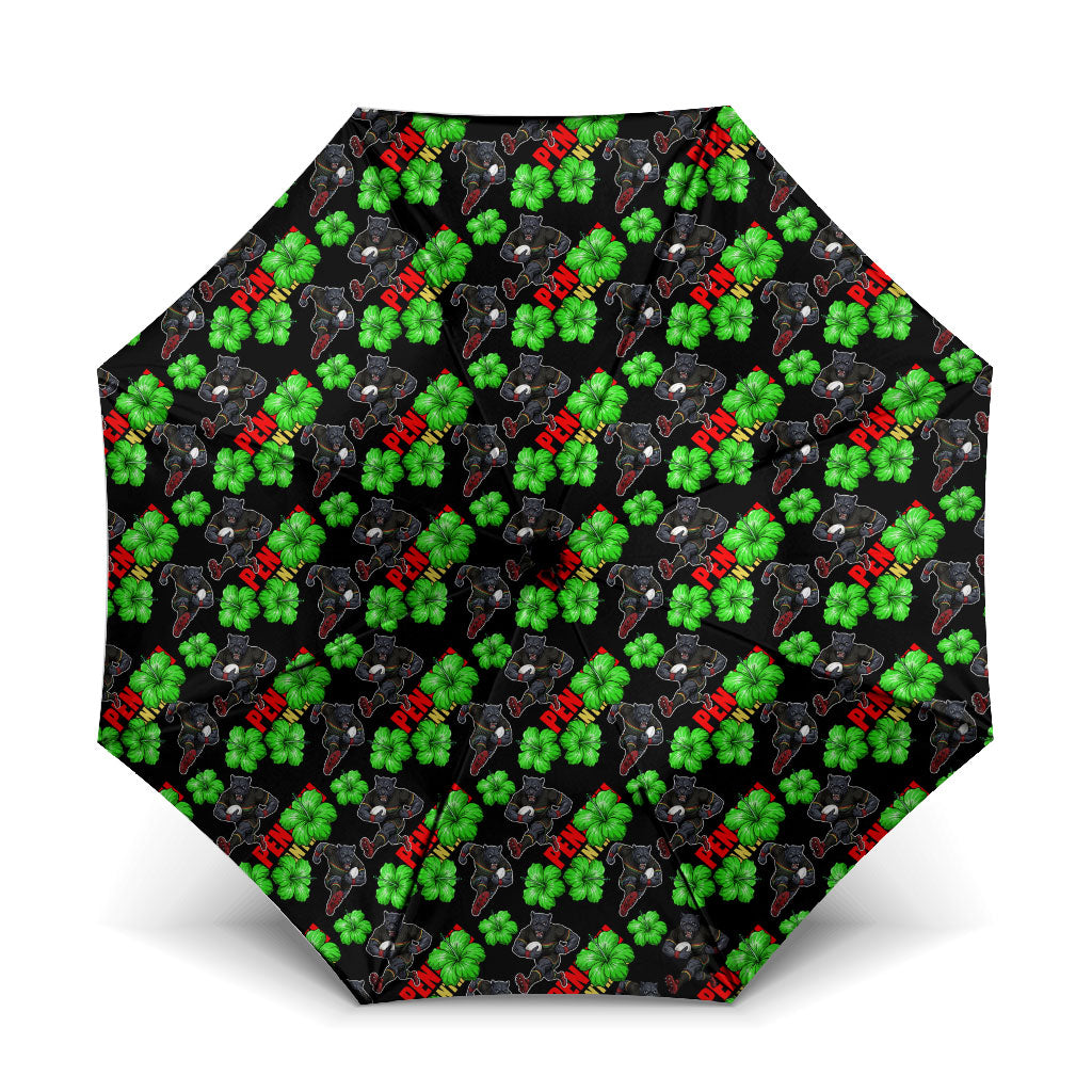 Penrith Panthers Umbrella Tropical Hibiscus Floral Seamless Rugby Mascot
