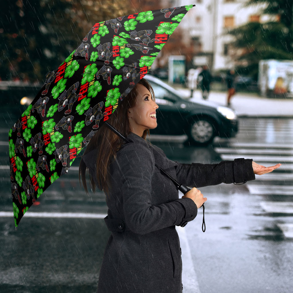Penrith Panthers Umbrella Tropical Hibiscus Floral Seamless Rugby Mascot