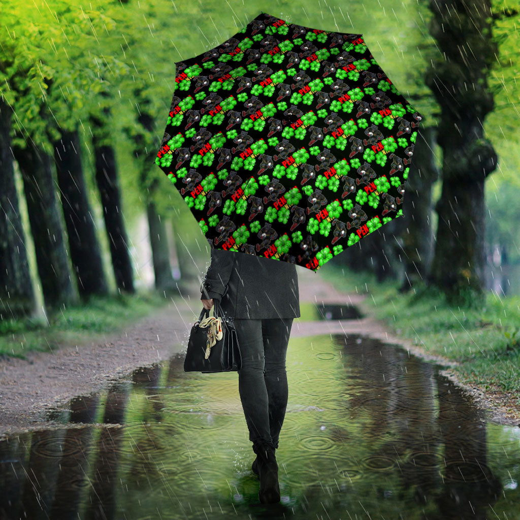 Penrith Panthers Umbrella Tropical Hibiscus Floral Seamless Rugby Mascot