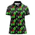 Penrith Panthers Women Polo Shirt Tropical Hibiscus Floral Seamless Rugby Mascot