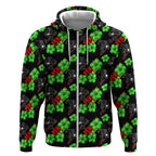 Penrith Panthers Zip Hoodie Tropical Hibiscus Floral Seamless Rugby Mascot