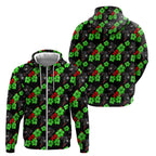 Penrith Panthers Zip Hoodie Tropical Hibiscus Floral Seamless Rugby Mascot