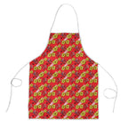 Dolphins Mascot Apron Tropical Hibiscus Floral Seamless Rugby Mascot