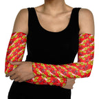 Dolphins Mascot Arm Sleeves Tropical Hibiscus Floral Seamless Rugby Mascot
