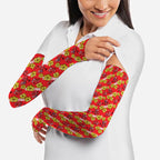 Dolphins Mascot Arm Sleeves Tropical Hibiscus Floral Seamless Rugby Mascot