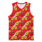 Dolphins Mascot Basketball Jersey Tropical Hibiscus Floral Seamless Rugby Mascot