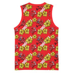 Dolphins Mascot Basketball Jersey Tropical Hibiscus Floral Seamless Rugby Mascot