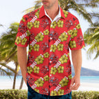Dolphins Mascot Hawaiian Shirt Tropical Hibiscus Floral Seamless Rugby Mascot