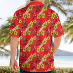 Dolphins Mascot Hawaiian Shirt Tropical Hibiscus Floral Seamless Rugby Mascot