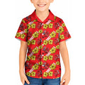 Dolphins Mascot Kid Hawaiian Shirt Tropical Hibiscus Floral Seamless Rugby Mascot