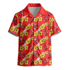 Dolphins Mascot Kid Hawaiian Shirt Tropical Hibiscus Floral Seamless Rugby Mascot