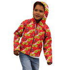 Dolphins Mascot Kid Hoodie Tropical Hibiscus Floral Seamless Rugby Mascot