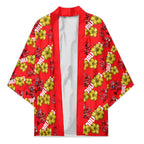 Dolphins Mascot Kimono Tropical Hibiscus Floral Seamless Rugby Mascot