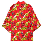 Dolphins Mascot Kimono Tropical Hibiscus Floral Seamless Rugby Mascot