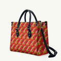 Dolphins Mascot Leather Bag Tropical Hibiscus Floral Seamless Rugby Mascot
