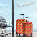 Dolphins Mascot Luggage Cover Tropical Hibiscus Floral Seamless Rugby Mascot