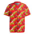 Dolphins Mascot Rugby Jersey Tropical Hibiscus Floral Seamless Rugby Mascot