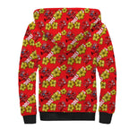 Dolphins Mascot Sherpa Hoodie Tropical Hibiscus Floral Seamless Rugby Mascot