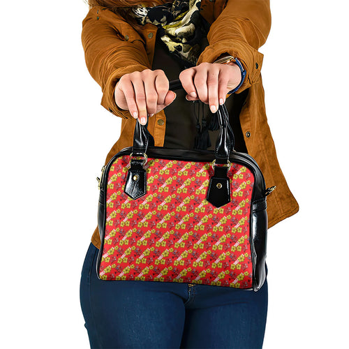 Dolphins Mascot Shoulder Handbag Tropical Hibiscus Floral Seamless Rugby Mascot